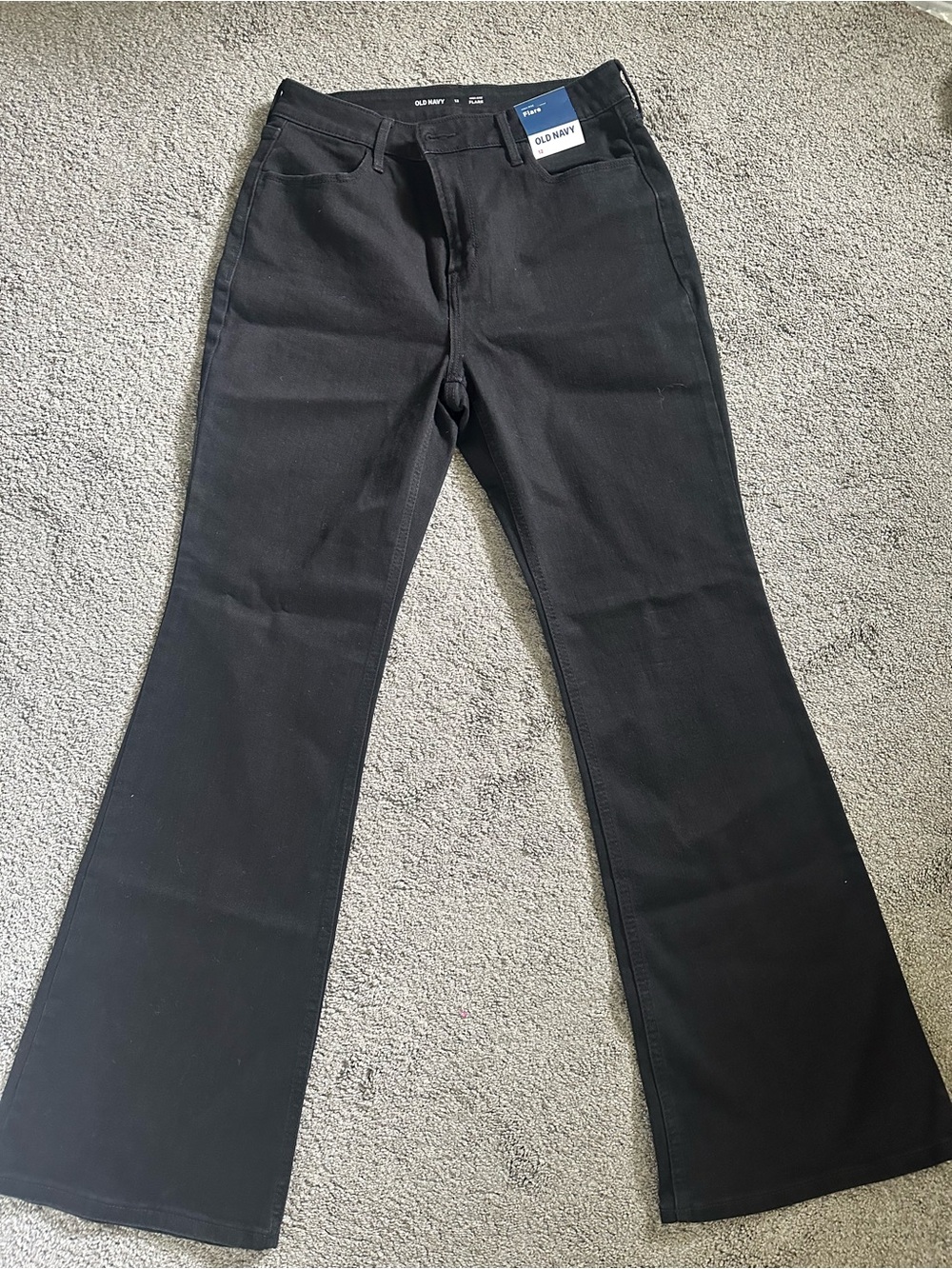 Old Navy Black High-Rise Flare Jeans